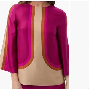 Trina Turk Sprig 3/4 Sleeve Top NWT